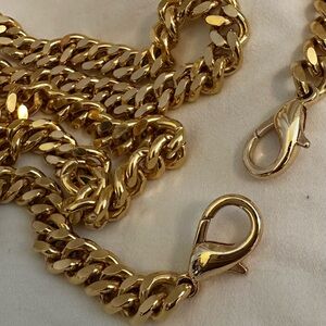 Gold Chain Crossbody Strap for Women - Luxe Metallic Accent
 50” long,